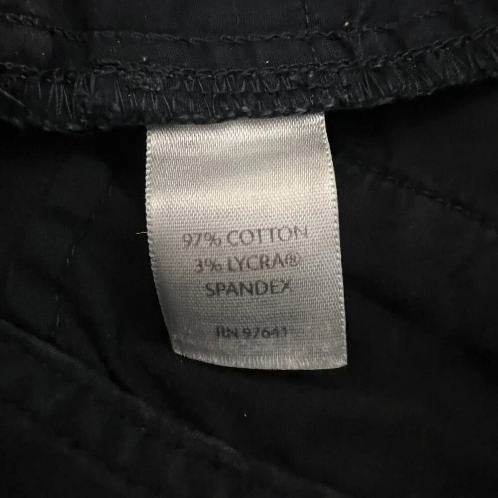 J. jill Shorts Size 4 Black Cotton‎ Stretch Cuffed Flat Front Pockets